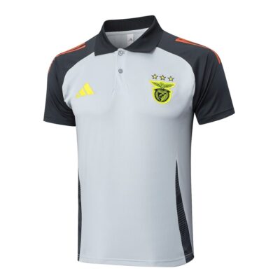 Alternative view of Benfica Polo + Pants 2024 2025 White Black Training Tracksuit