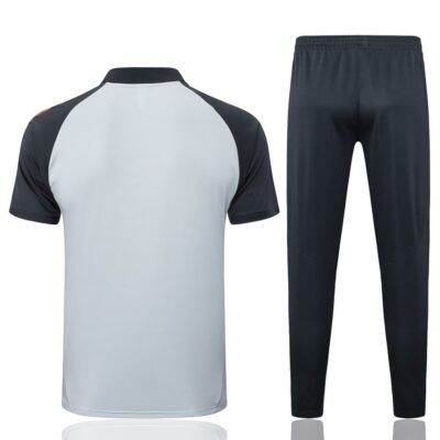 Benfica Polo + Pants 2024 2025 White Black Training Tracksuit - Image 4