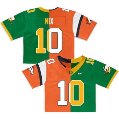 Bo Nix Oregon Ducks Crop Top Vapor Limited Jersey - Split