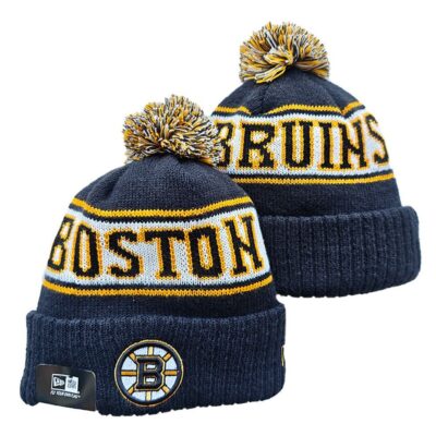 Boston Bruins Cuffed Knit Hat with Pom