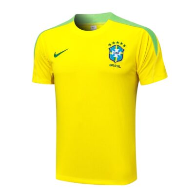 Alternative view of Brazil 2024 2025 Yellow Soccer Jersey Shorts Set
