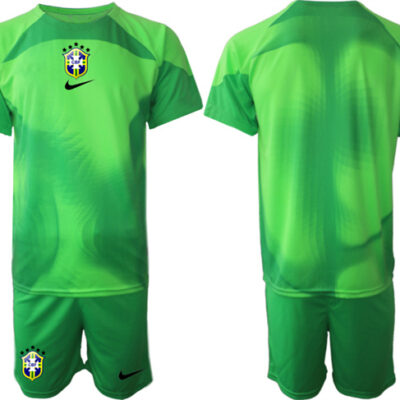 Brazil Green Goalkeeper 2022 FIFA World Cup Soccer Jersey Suit