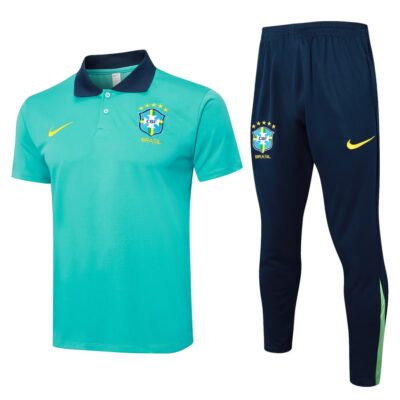 Brazil Polo + Pants Training Tracksuit 2024 2025 Green