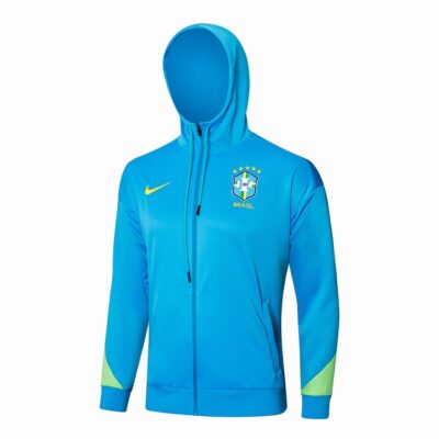 Alternative view of Brazil Sweatshirt Hooded Tracksuit 2024 2025 Sky Blue