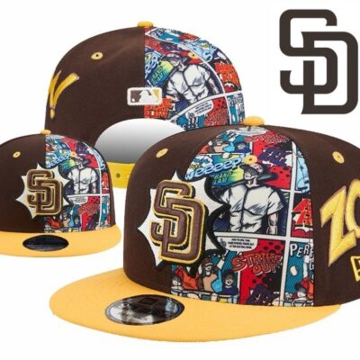 Brown/Gold 2025 MLB Diamond Hero Edition Snapback Hat