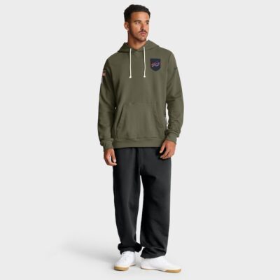 Buffalo Bills 2025 Salute to Service Sideline Standard Issue Dri-FIT Hoodie - Olive - Image 3