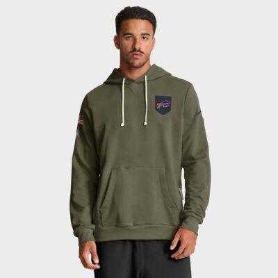 Buffalo Bills Big & Tall 2025 Salute to Service Sideline Dominant Force Dri-FIT Hoodie - Olive