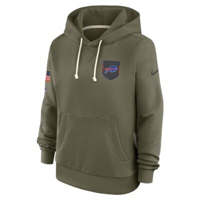Buffalo Bills Women's 2025 Salute to Service Sideline Standard Issue Dri-FIT Hoodie - Olive - Image 4