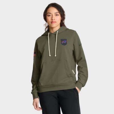 Buffalo Bills Women's 2025 Salute to Service Sideline Standard Issue Dri-FIT Hoodie - Olive