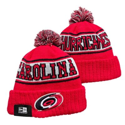Carolina Hurricanes Cuffed Knit Hat with Pom