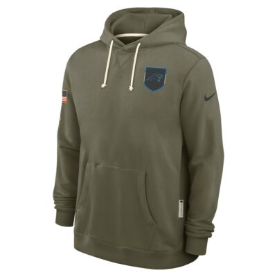 Carolina Panthers 2025 Salute to Service Sideline Standard Issue Dri-FIT Hoodie - Olive - Image 4
