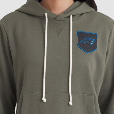 Carolina Panthers Women's 2025 Salute to Service Sideline Standard Issue Dri-FIT Hoodie - Olive - Image 4
