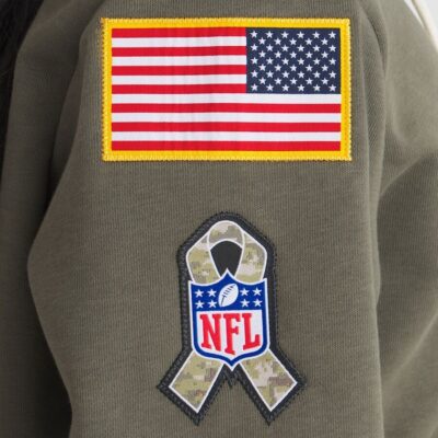 Carolina Panthers Women's 2025 Salute to Service Sideline Standard Issue Dri-FIT Hoodie - Olive - Image 5
