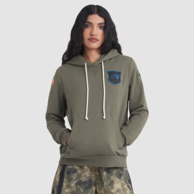 Carolina Panthers Women's 2025 Salute to Service Sideline Standard Issue Dri-FIT Hoodie - Olive