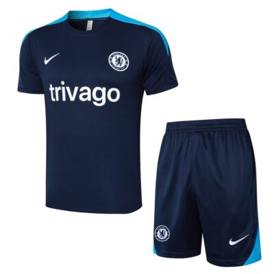 Chelsea 2024 2025 Dark Blue Soccer Jersey Shorts Set