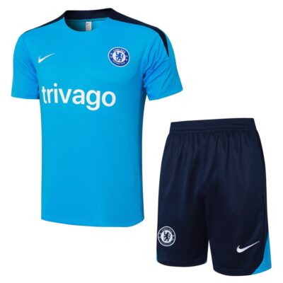Chelsea 2024 2025 Light Blue Soccer Jersey Shorts Set