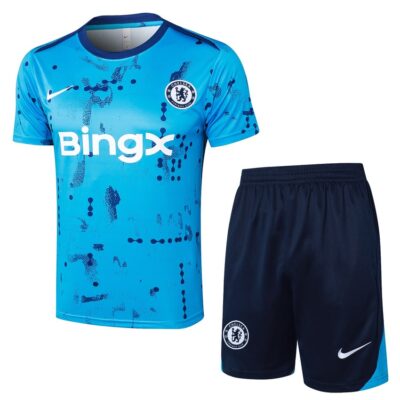 Chelsea 2024 2025 Sky Blue Soccer Jersey Shorts Set