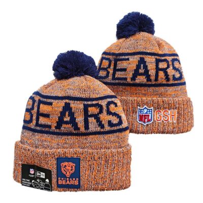 Chicago Bears Cuffed Knit Hat with Pom