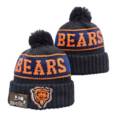 Chicago Bears Cuffed Knit Hat with Pom