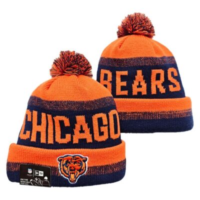 Chicago Bears Cuffed Knit Hat with Pom