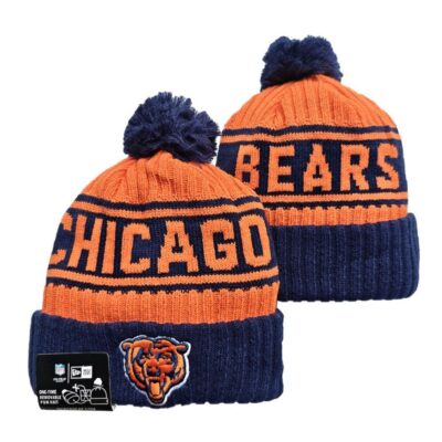 Chicago Bears Cuffed Knit Hat with Pom
