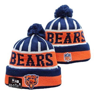 Chicago Bears Cuffed Knit Hat with Pom