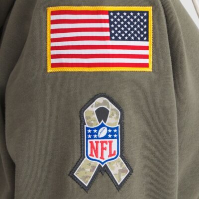 Chicago Bears Women's 2025 Salute to Service Sideline Standard Issue Dri-FIT Hoodie - Olive - Image 5