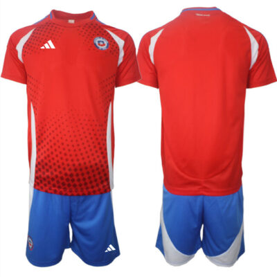 Chile Custom 2024-25 Red Home Soccer Jersey Suit