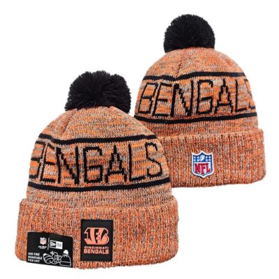 Cincinnati Bengals Cuffed Knit Hat with Pom