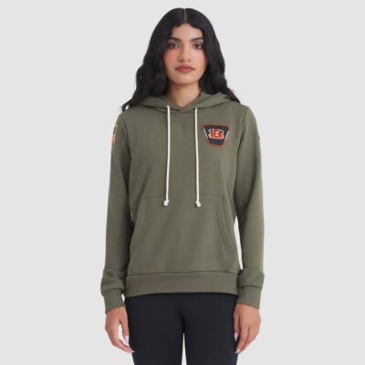 Cincinnati Bengals Women's 2025 Salute to Service Sideline Standard Issue Dri-FIT Hoodie - Olive