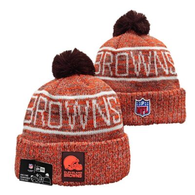Cleveland Browns Cuffed Knit Hat with Pom