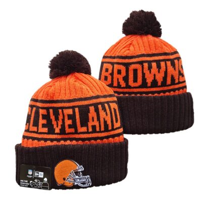 Cleveland Browns Cuffed Knit Hat with Pom