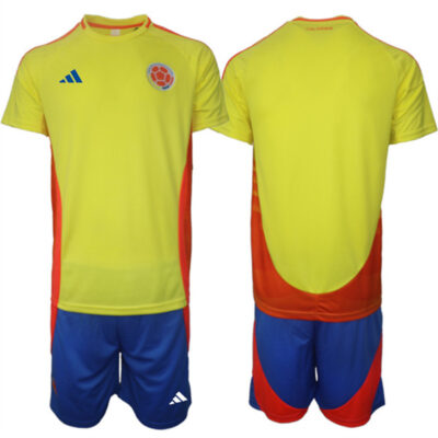 Colombia Custom Yellow/Red 2024-25 Home Soccer Jersey Suit