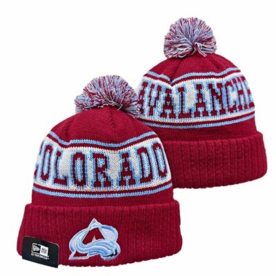 Colorado Avalanche Cuffed Knit Hat with Pom