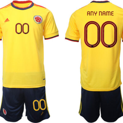 Columbia Custom Yellow Home Soccer Jersey Suit