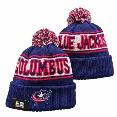 Columbus Blue Jackets Cuffed Knit Hat with Pom