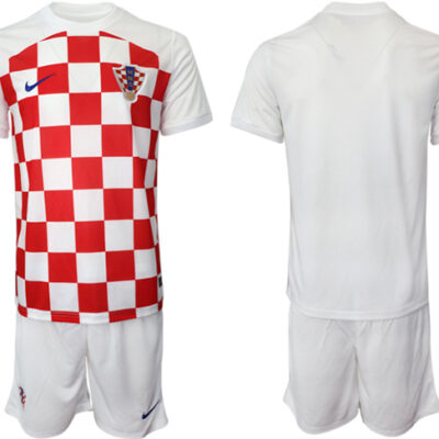 Croatia Blank White Home Soccer Jersey Suit