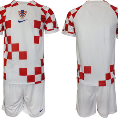 Croatia Custom White Home Soccer Jersey Suit