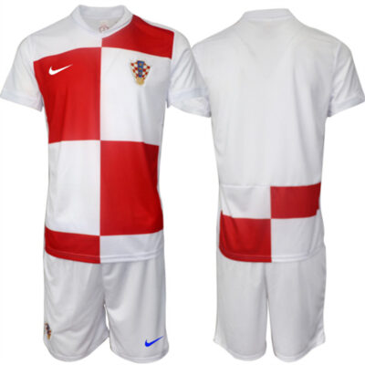 Croatia UEFA Euro 2024 White/Red Home Soccer Jersey Suit