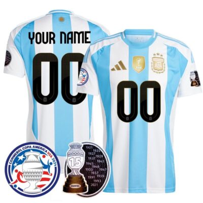 Custom Argentina 2024 Player Limited Jersey - Home