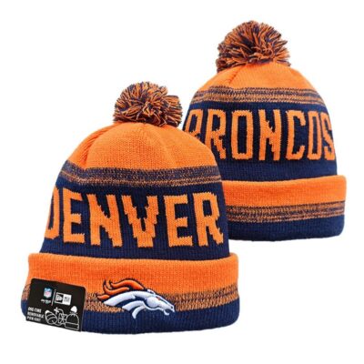 Denver Broncos Cuffed Knit Hat with Pom