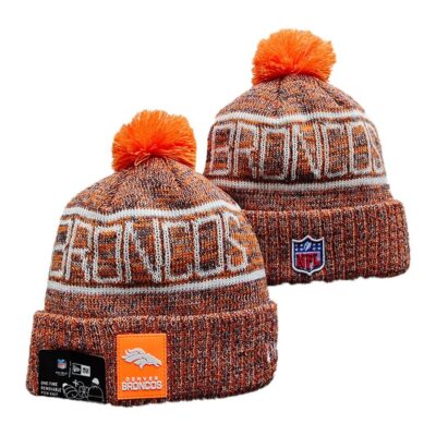 Denver Broncos Cuffed Knit Hat with Pom