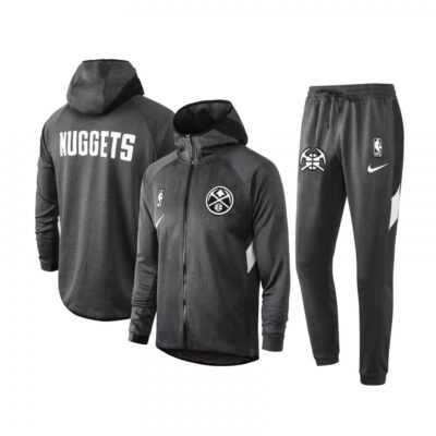 Denver Nuggets Hooded Tracksuit Set - Grey