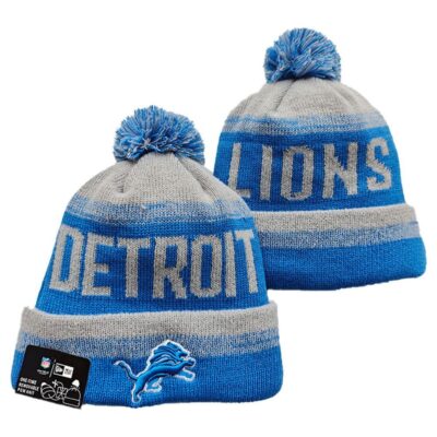 Detroit Lions Cuffed Knit Hat with Pom