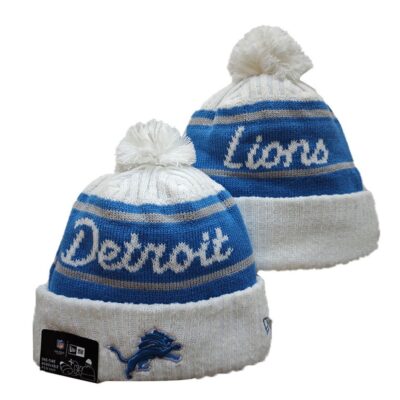 Detroit Lions Cuffed Knit Hat with Pom