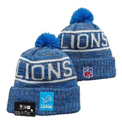 Detroit Lions Cuffed Knit Hat with Pom