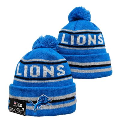 Detroit Lions Cuffed Knit Hat with Pom