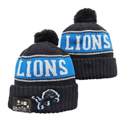 Detroit Lions Cuffed Knit Hat with Pom