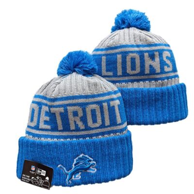 Detroit Lions Cuffed Knit Hat with Pom
