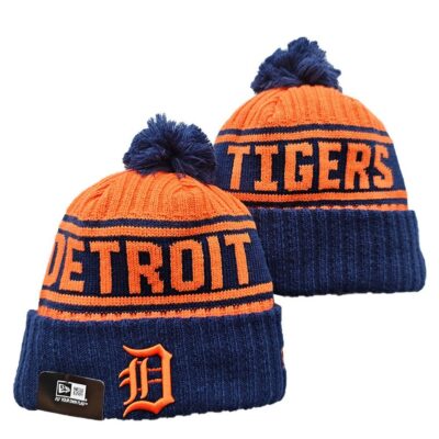 Detroit Tigers Cuffed Knit Hat with Pom